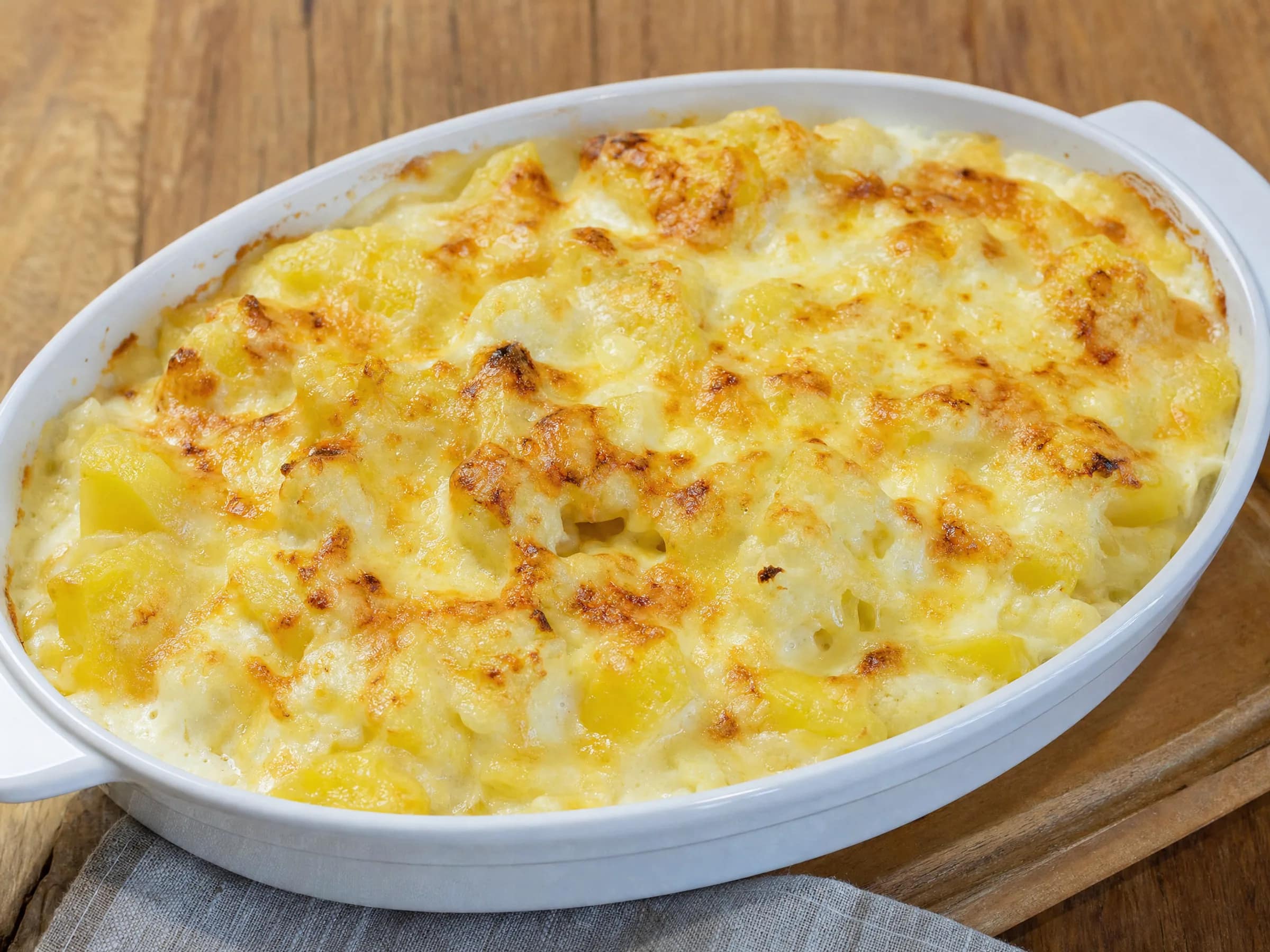 Blumenkohl-Kartoffel-Auflauf cremig überbacken
