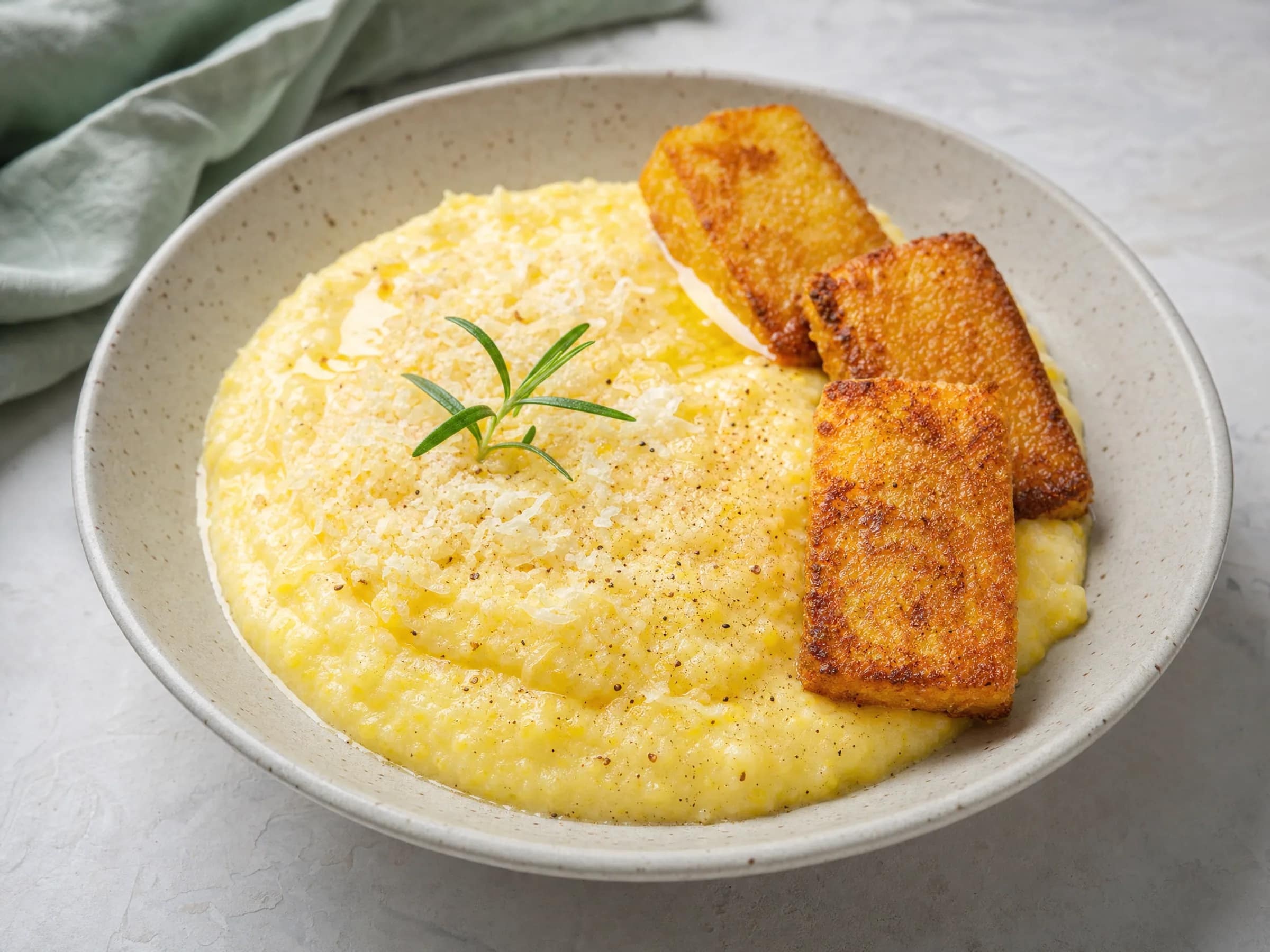 Polenta cremig kochen – mit Polentaschnitten