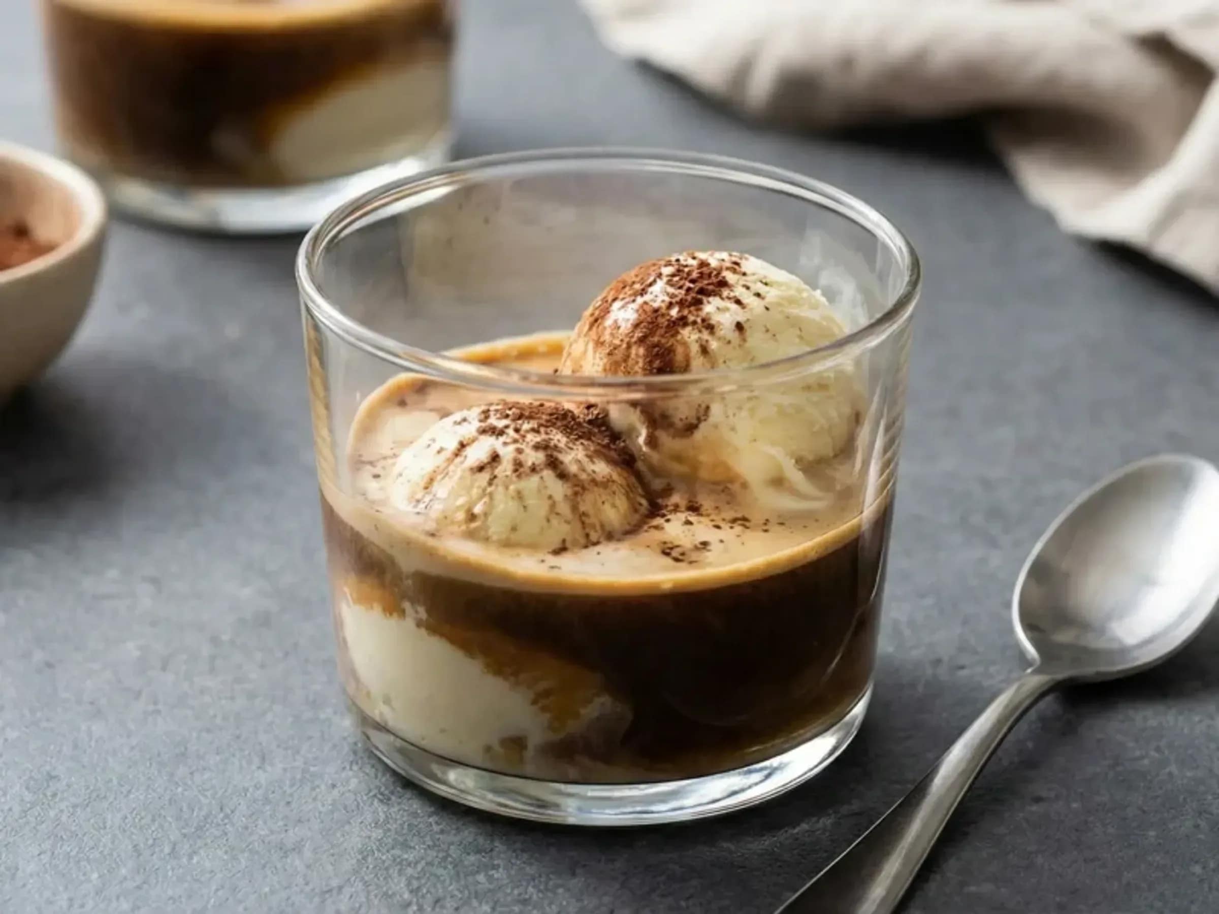 Affogato al Caffè mit Vanilleeis