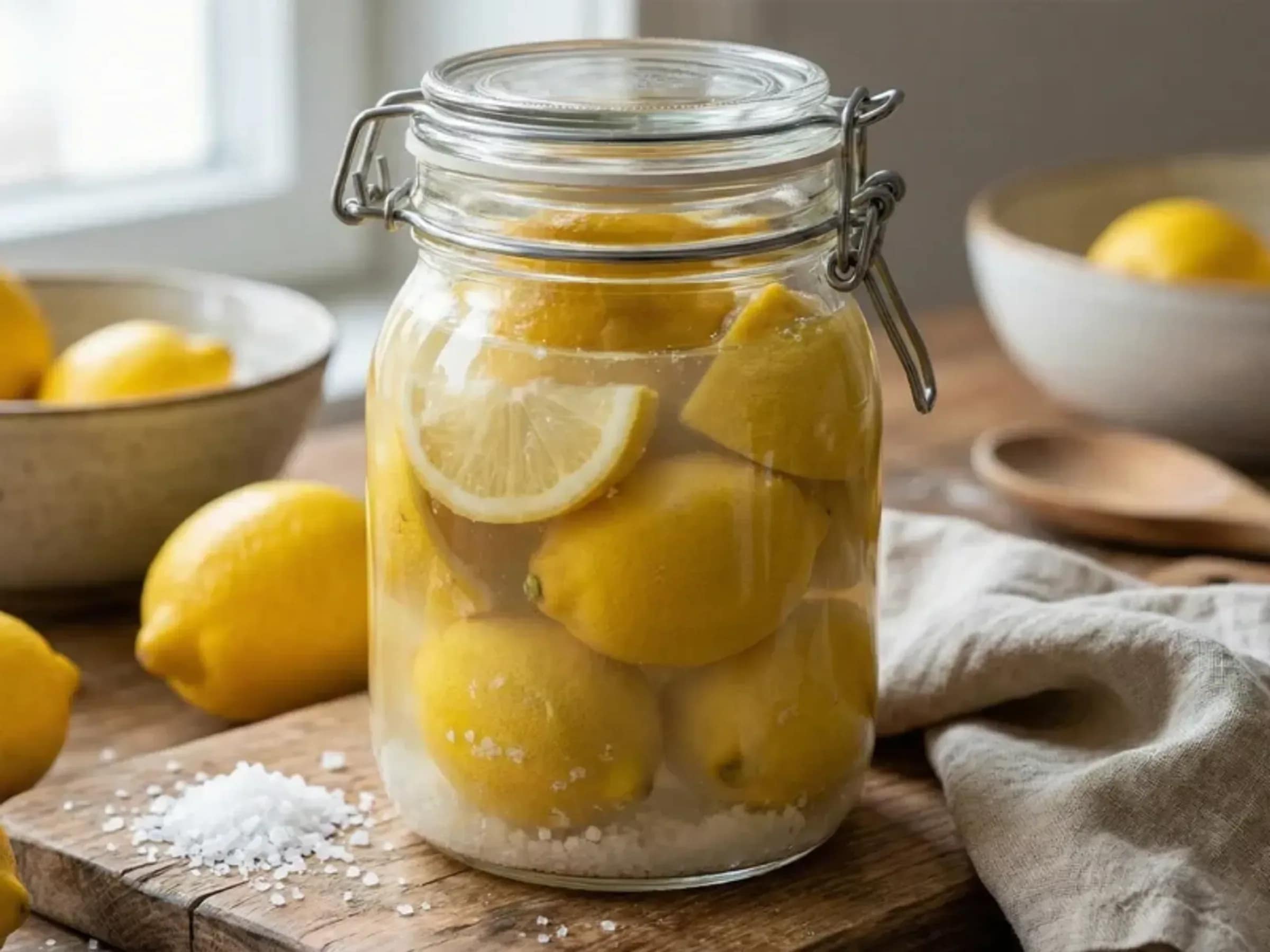 Marokkanische Salzzitronen im Glas