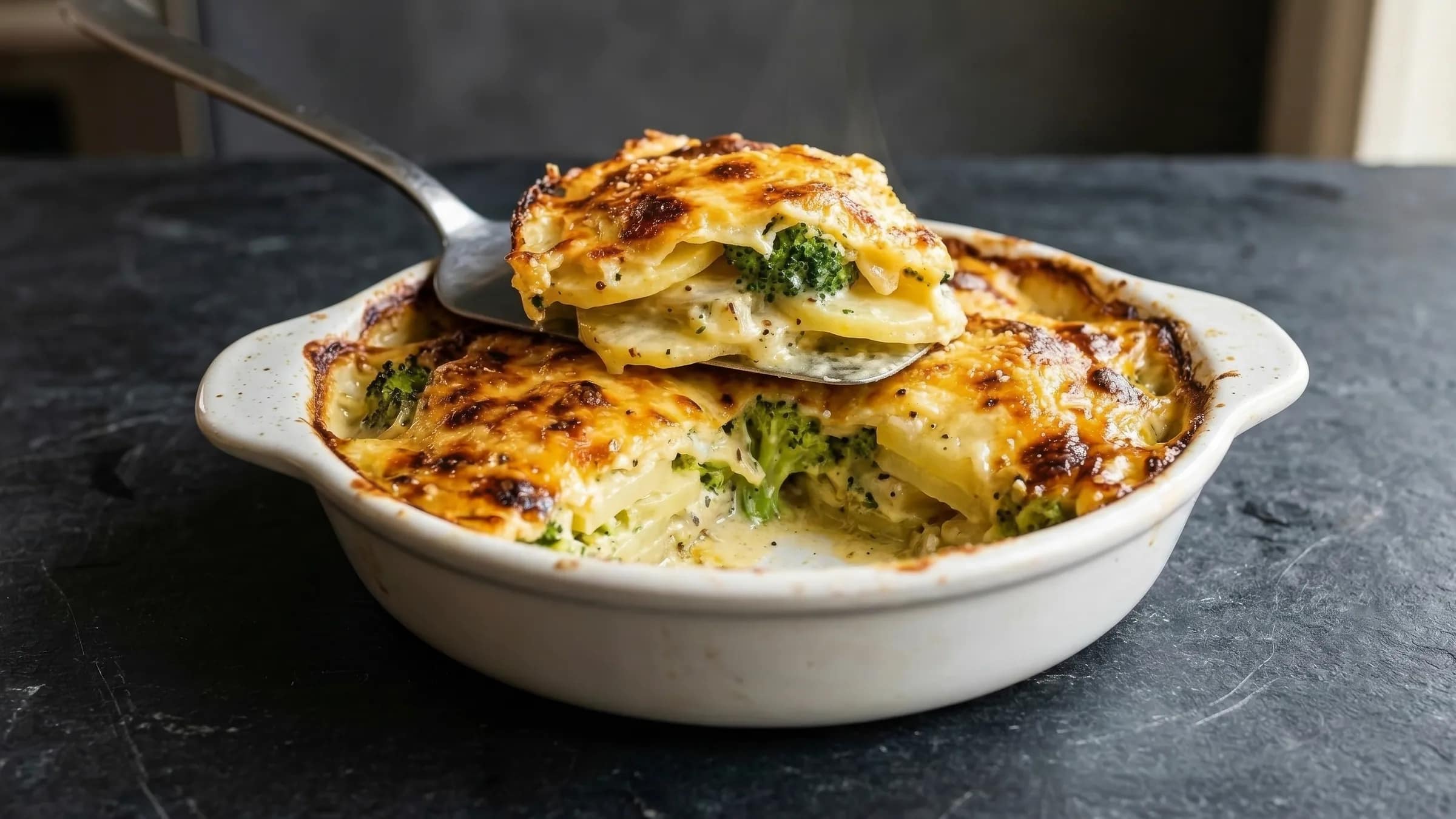 Kartoffel-Brokkoli-Auflauf aus dem Airfryer