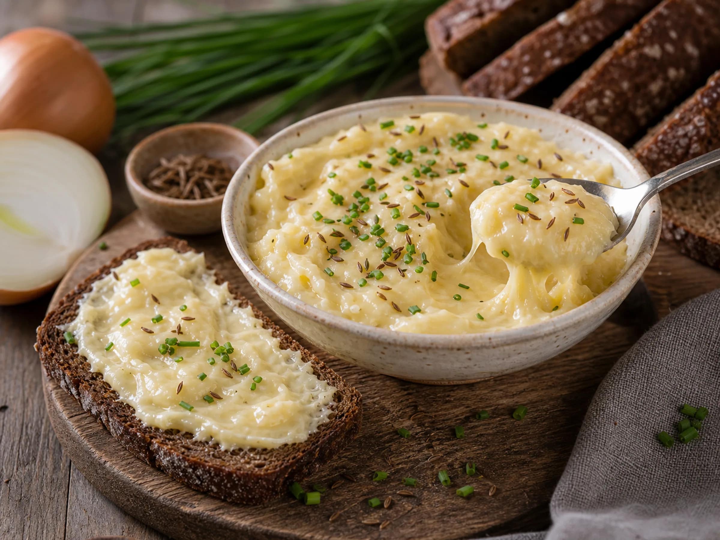Hessischer Kochkäse als Brotaufstrich