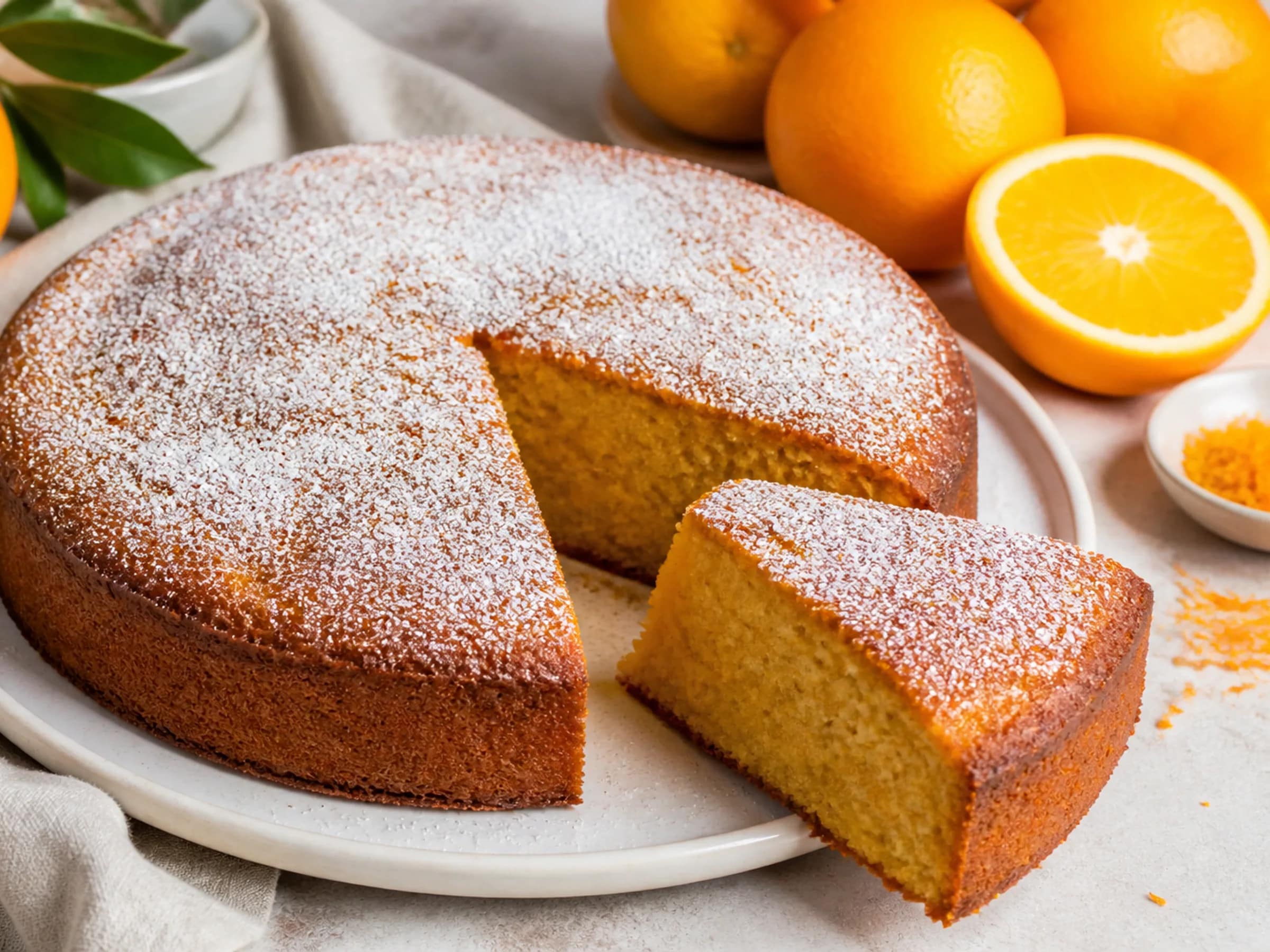 Saftiger Orangenkuchen mit ganzen Orangen