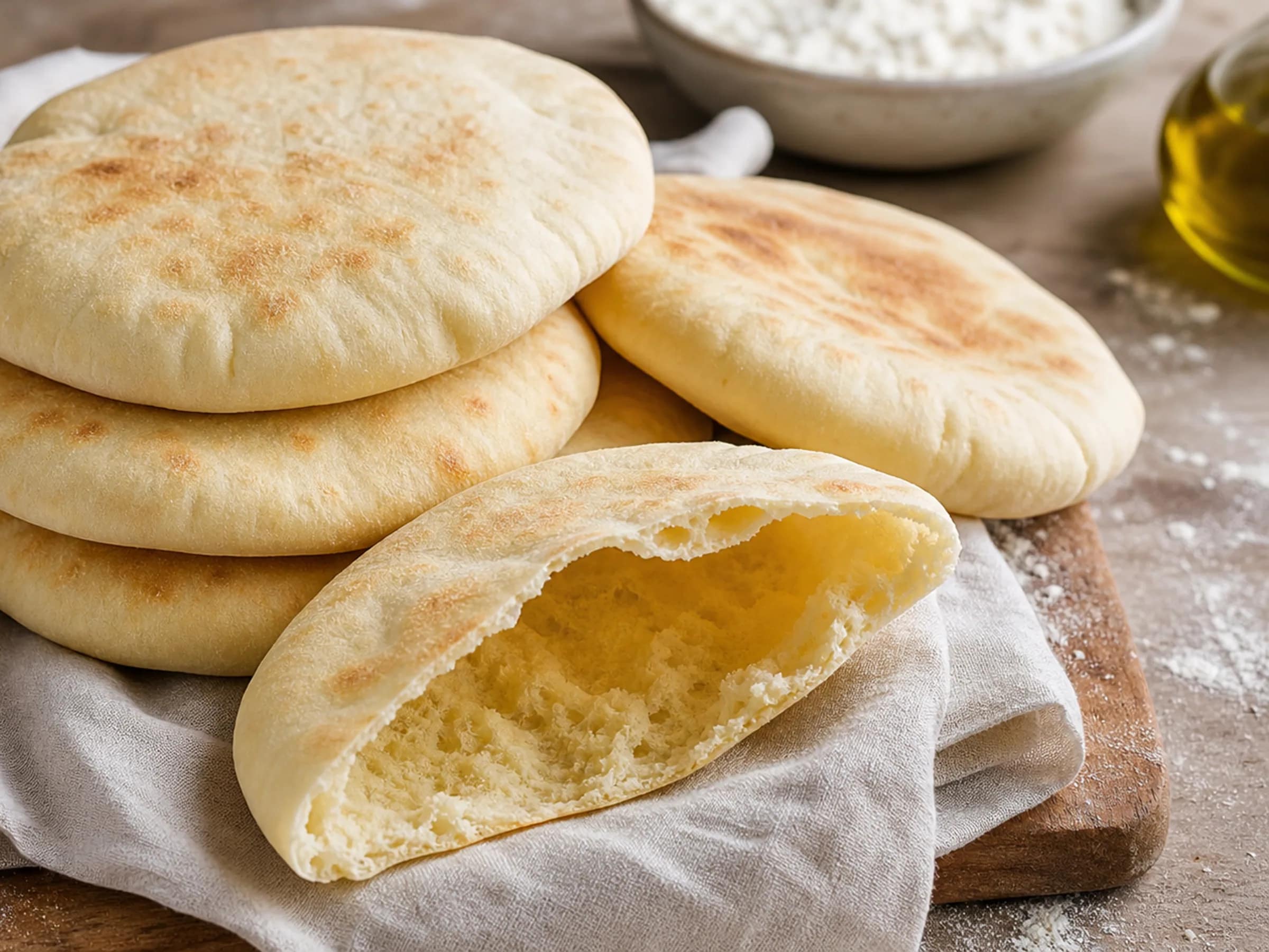Weiches Pita-Brot zum Füllen