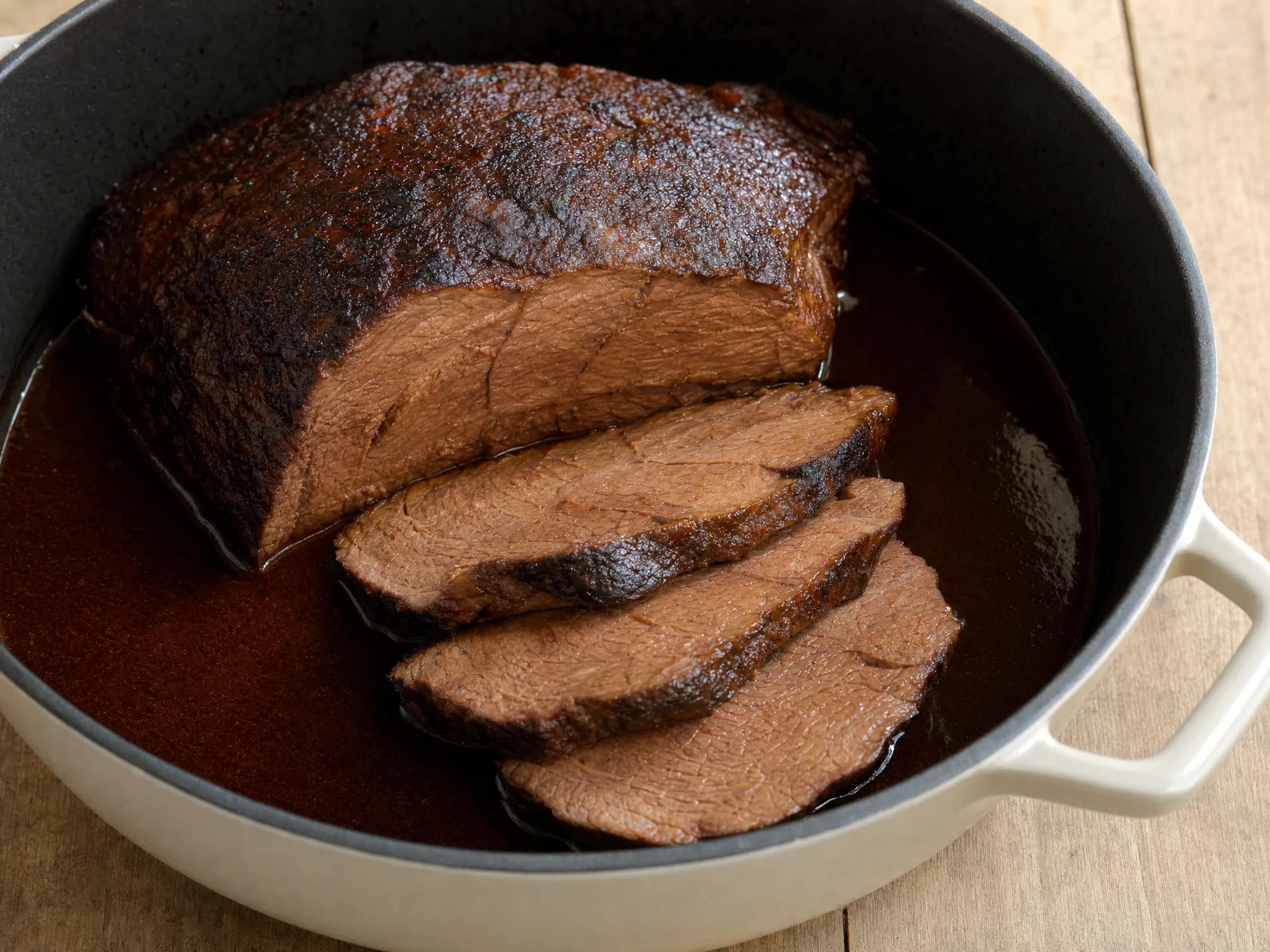 Rinderbraten im Backofen – zart geschmort mit dunkler Sauce