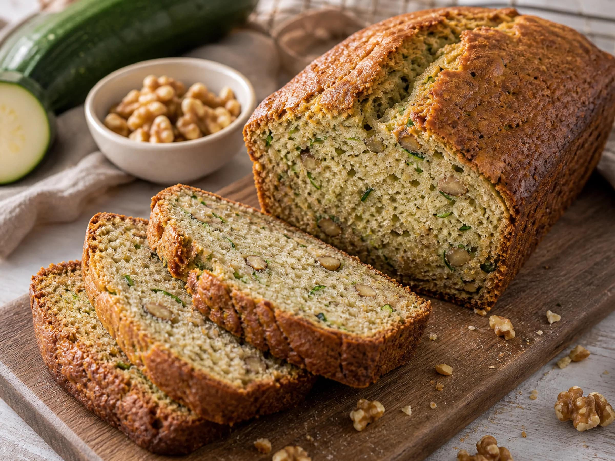 Saftiges Zucchinibrot ohne Nüsse