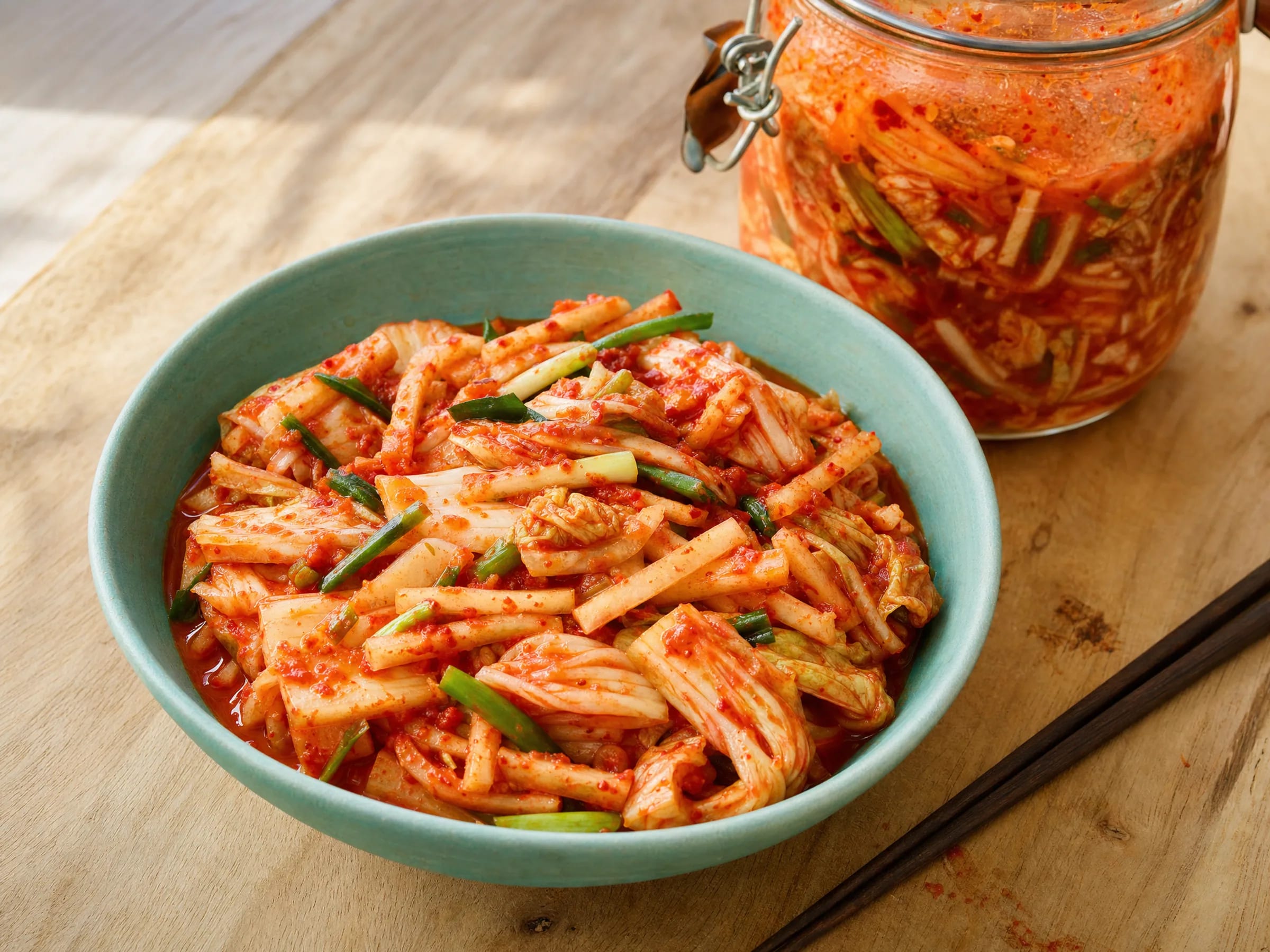 Kimchi aus Chinakohl selber machen fertig angerichtet