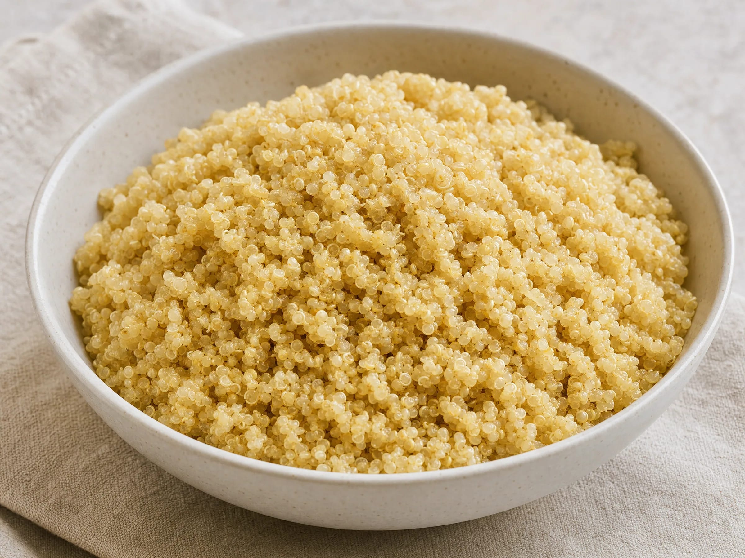 Quinoa kochen im Topf – locker, mild und nicht matschig fertig angerichtet