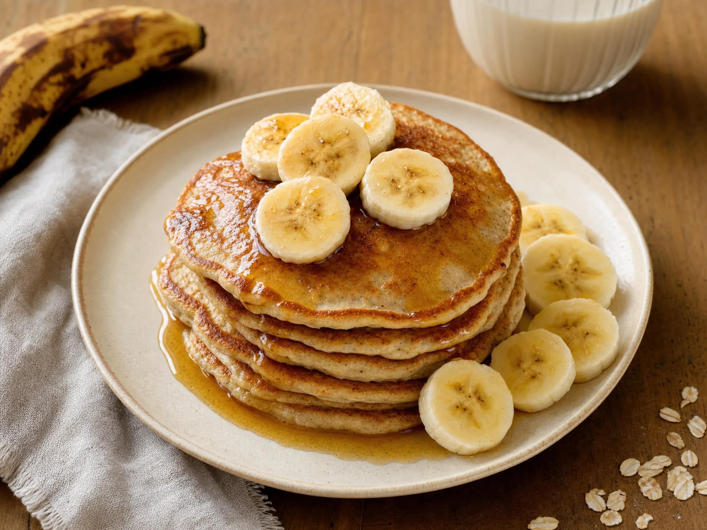 Bananen-Pancakes ohne Ei vegan und fluffig