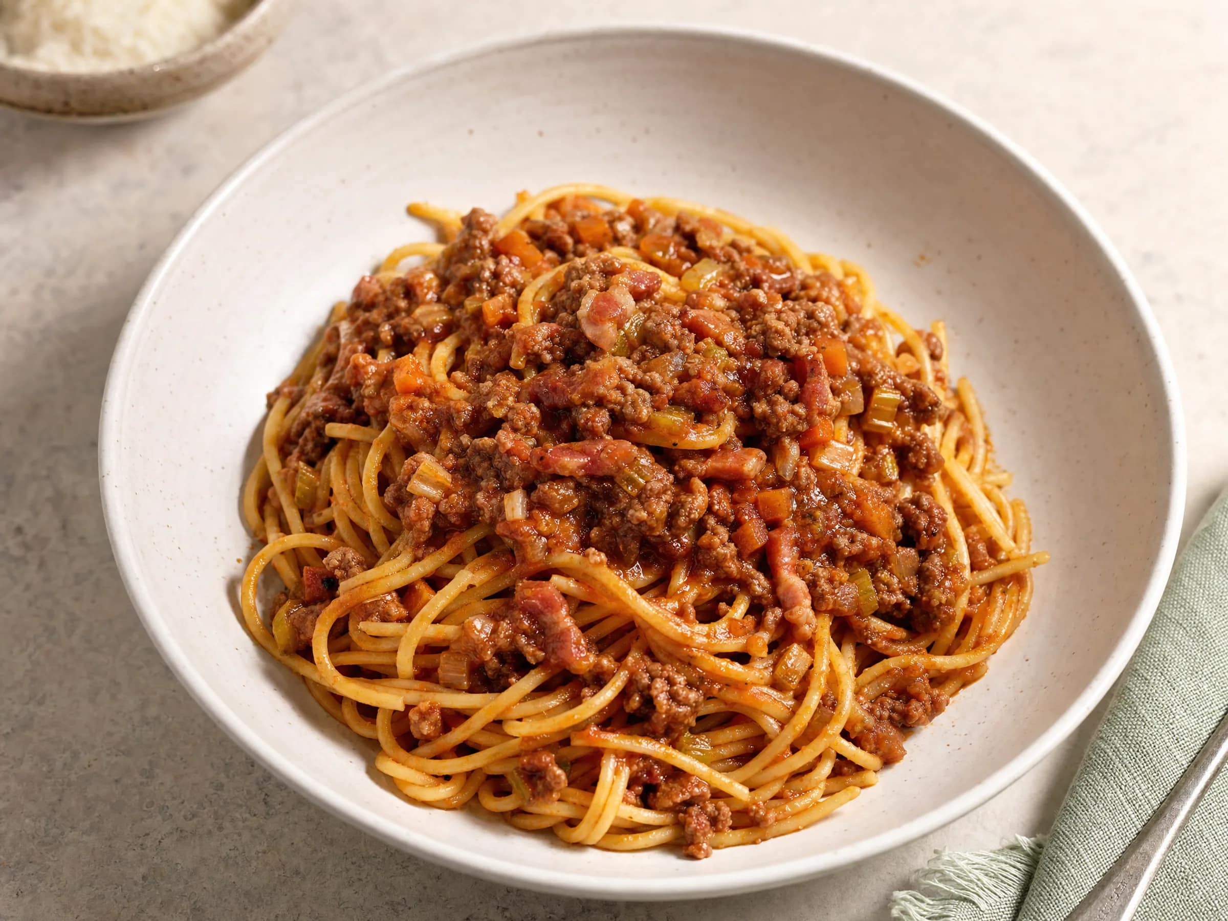 Bolognese mit Spaghetti – langsam geschmortes, sämiges Ragù