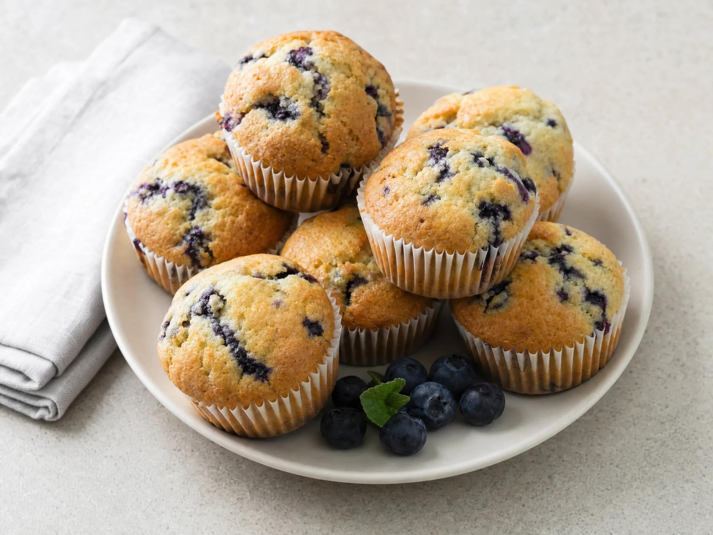 Saftige Blaubeermuffins mit Joghurt – locker, ohne Absinken