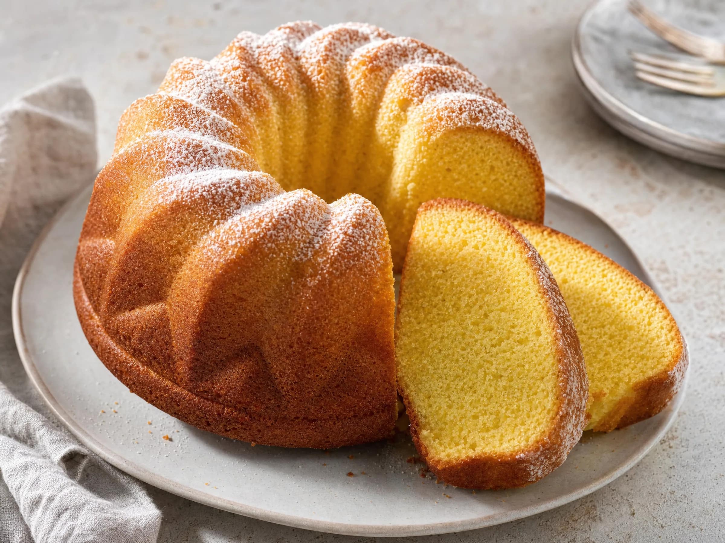 Saftiger Eierlikörkuchen mit Öl aus der Gugelhupfform