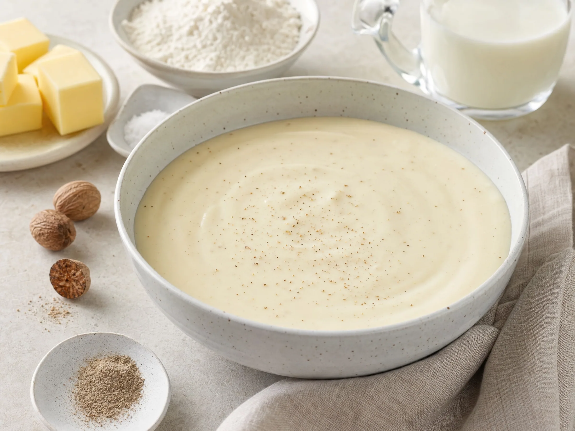 Bechamelsauce mit heller Roux – cremig glatt ohne Klümpchen
