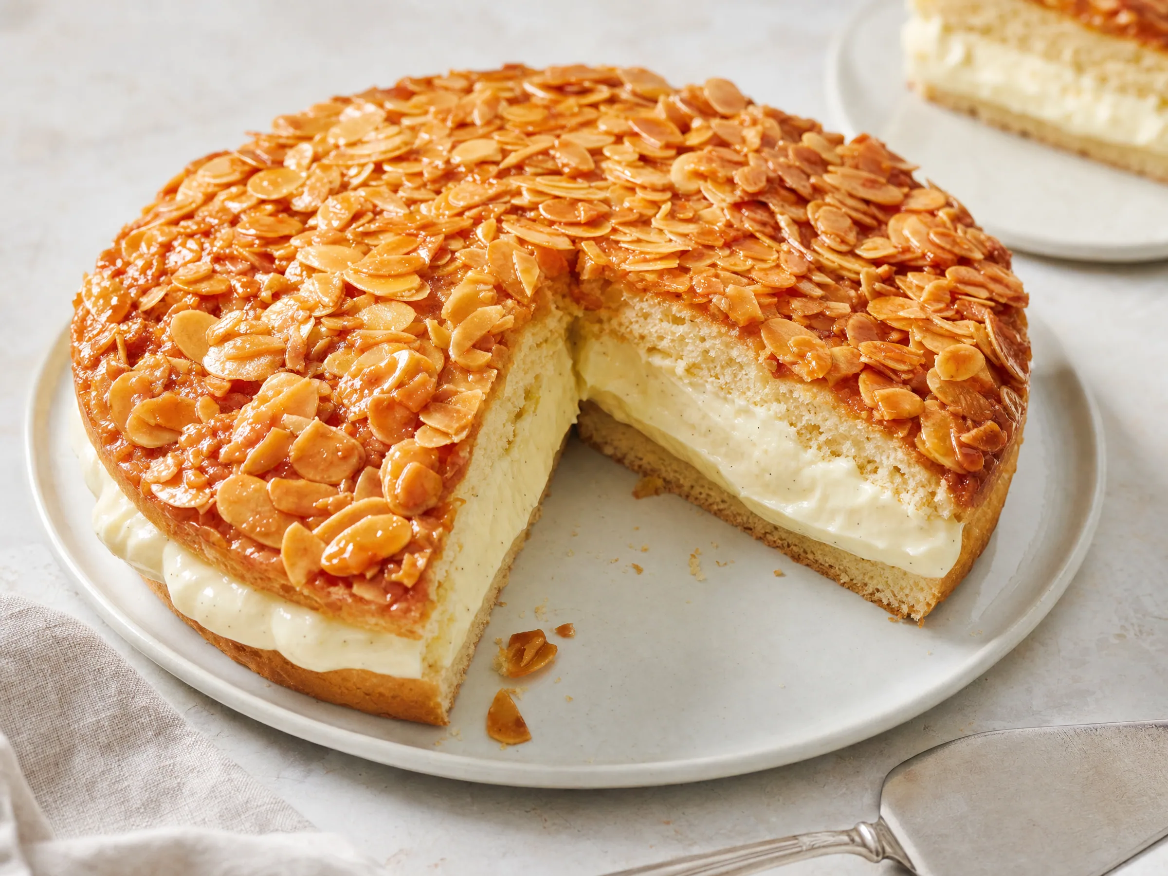 Bienenstich mit Vanillecreme