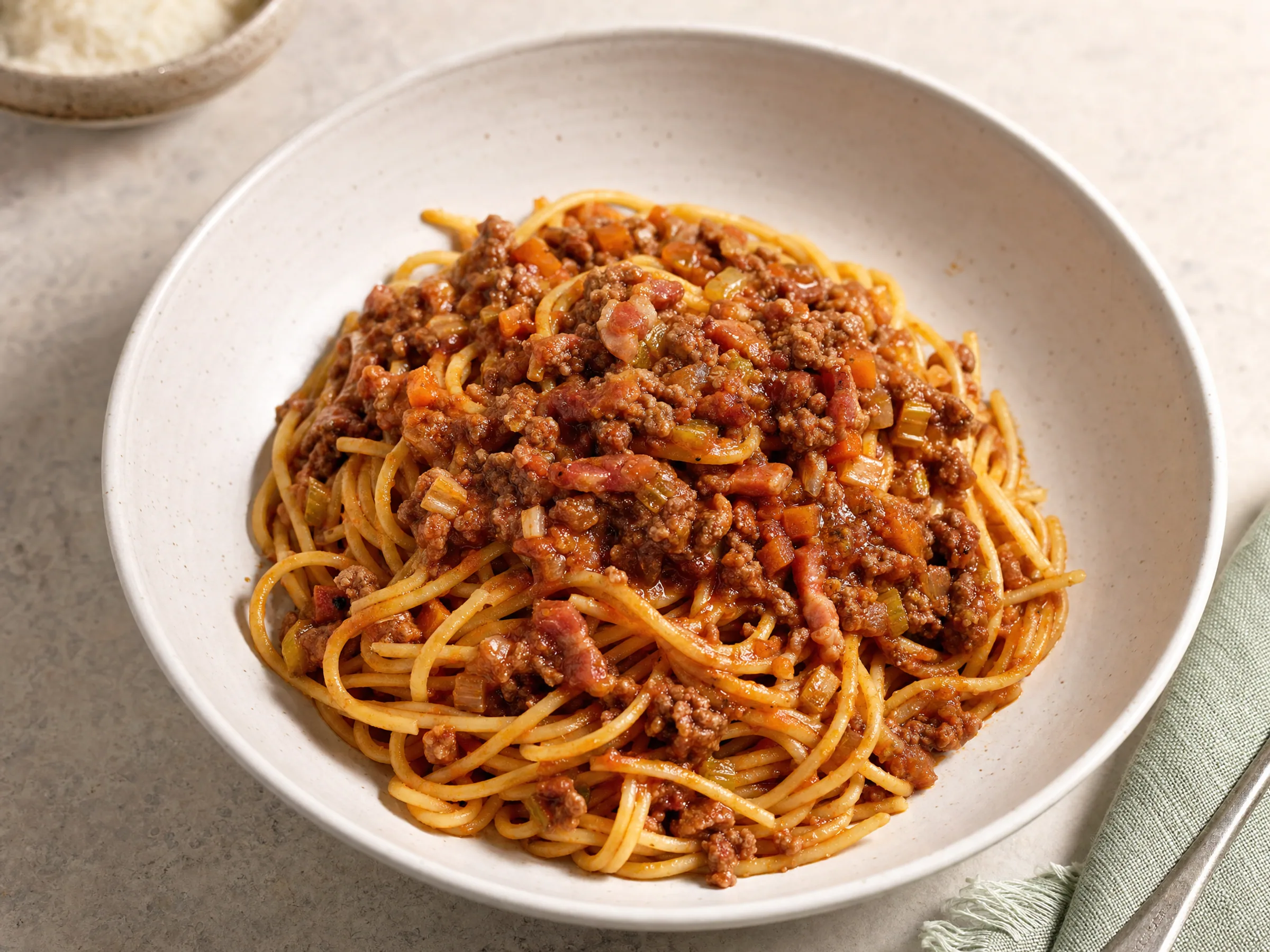Bolognese mit Spaghetti – langsam geschmortes, sämiges Ragù