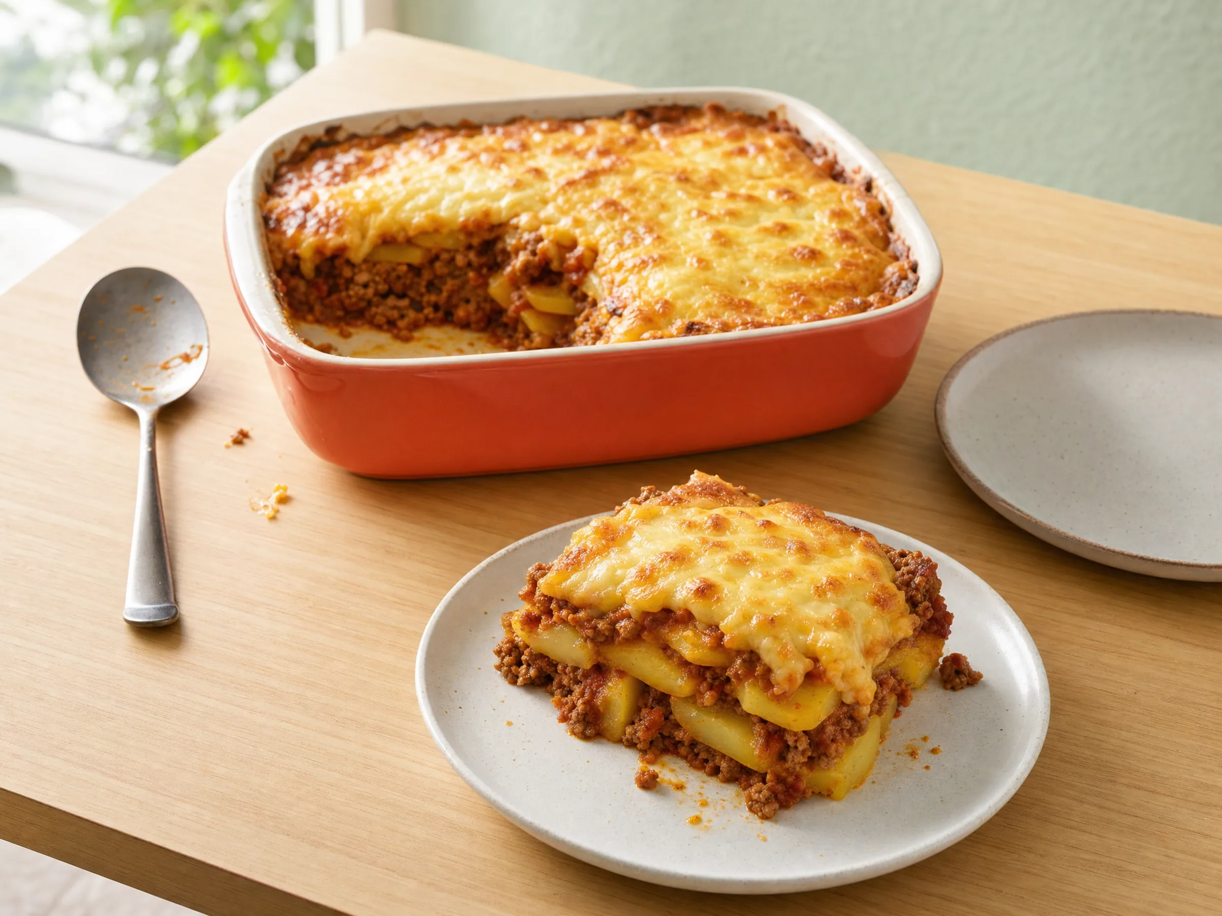 Kartoffel-Hack-Auflauf mit Käse